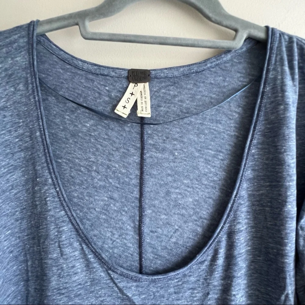 Free people blue long sleeve - Picture 6 of 7